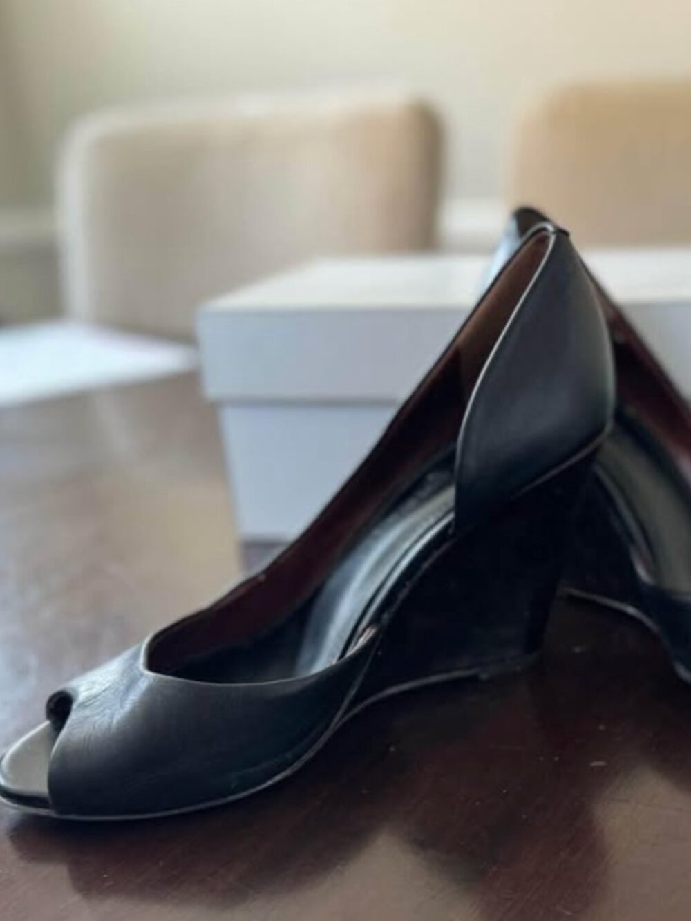 Banana republic, black wedge kirra wedge shoes/heels size 6.5